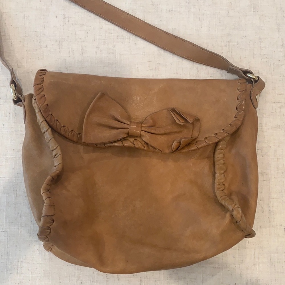 Red Valentino camel leather bag
